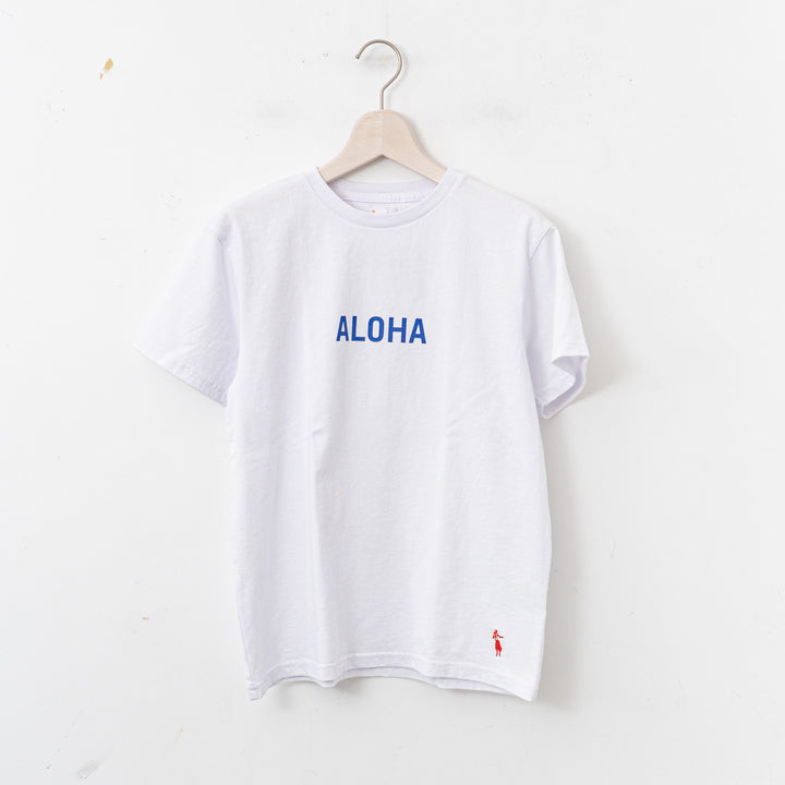SUNSHINE+CLOUD/UNISEX　grown in the sun Tシャツ ALOHA-MAHALO col.white