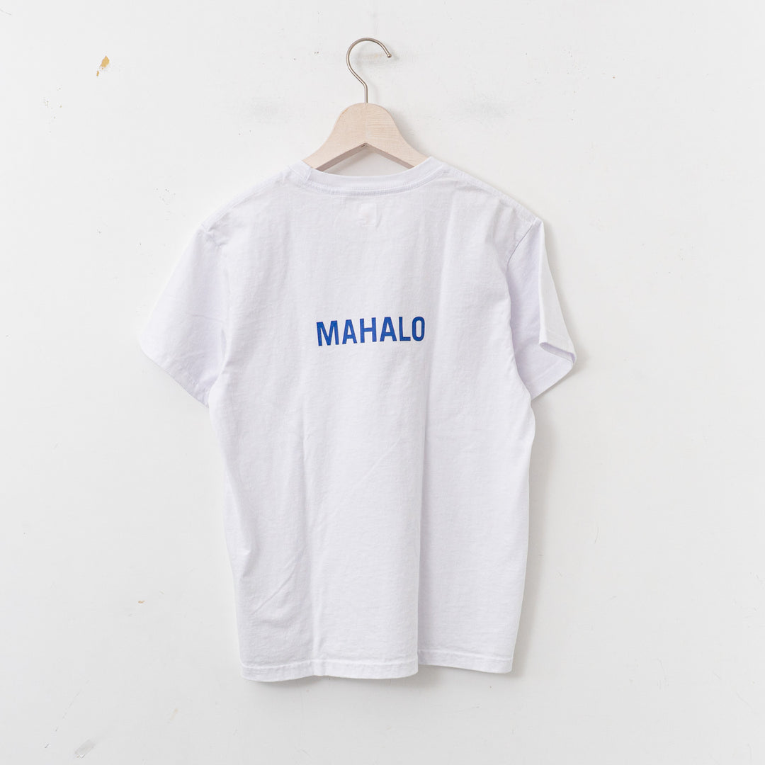 SUNSHINE+CLOUD/UNISEX　grown in the sun Tシャツ ALOHA-MAHALO col.white