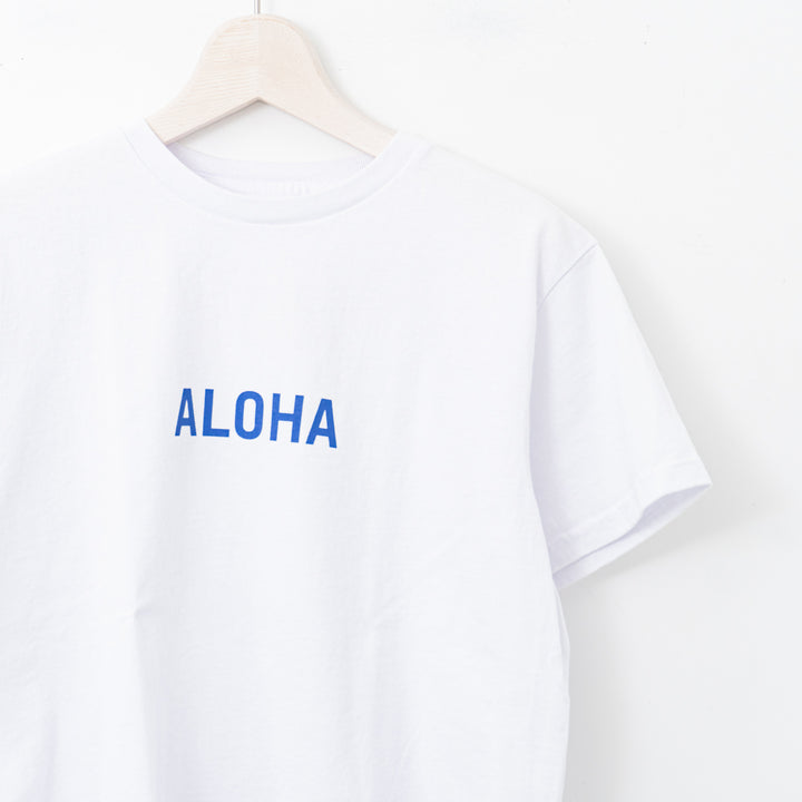 SUNSHINE+CLOUD/UNISEX　grown in the sun Tシャツ ALOHA-MAHALO col.white