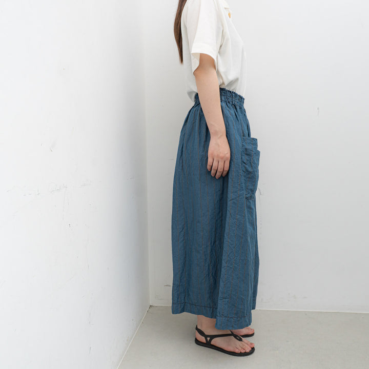 homspun /WOMEN　チェック＆ストライプ スカート　251-4512 blue×stripe