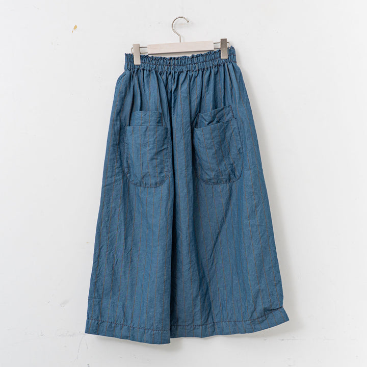 homspun /WOMEN　チェック＆ストライプ スカート　251-4512 blue×stripe