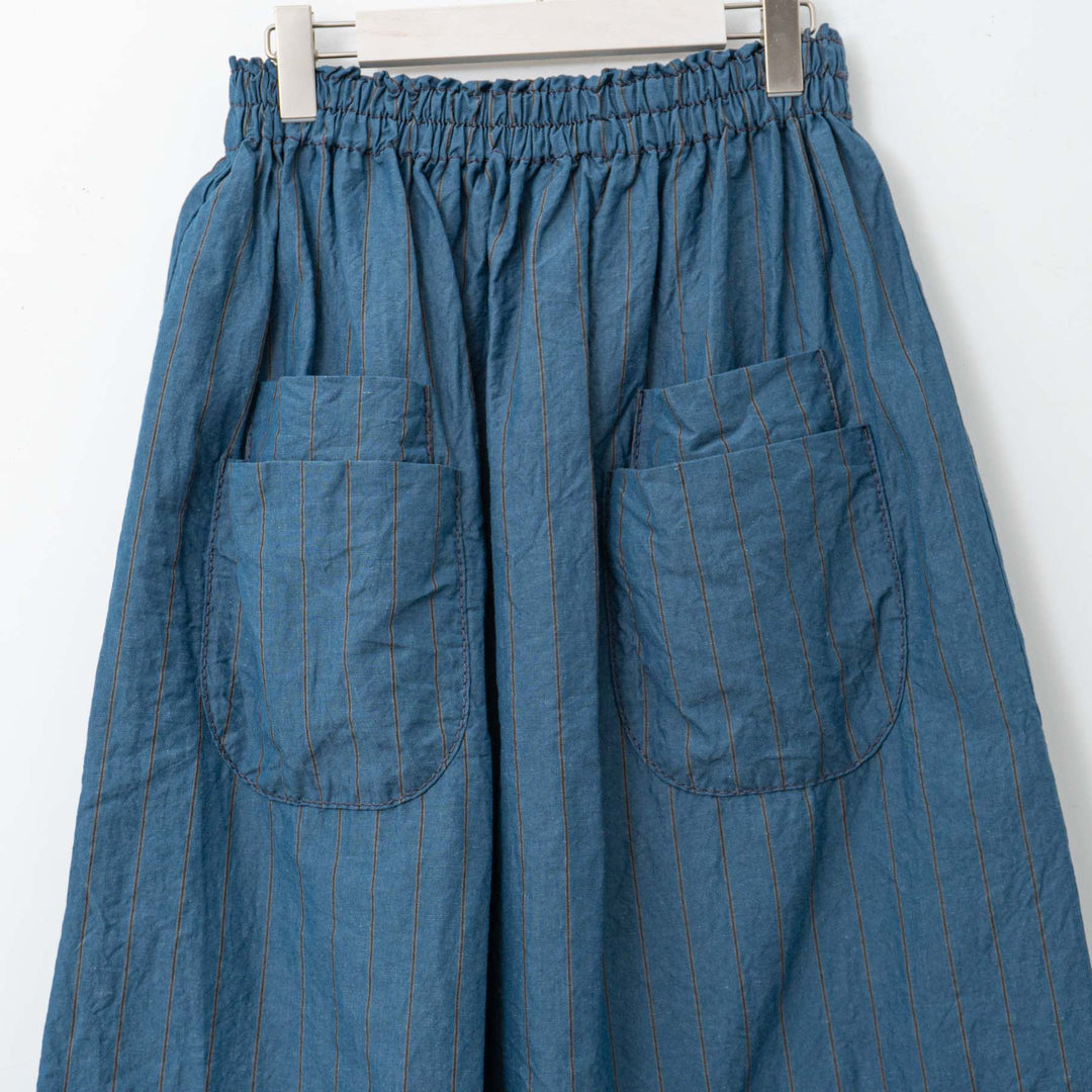 homspun /WOMEN　チェック＆ストライプ スカート　251-4512 blue×stripe
