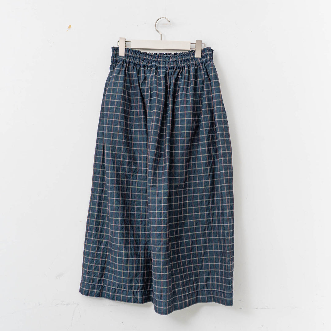 homspun /WOMEN　チェック＆ストライプ スカート　251-4512 3.navy×checked