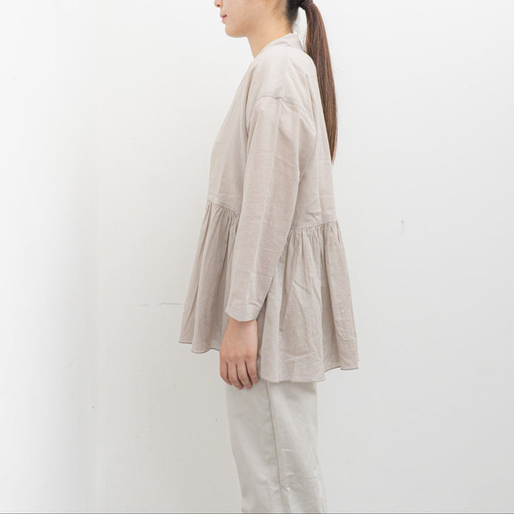 evam eva/　cotton gathered cardigan E253T020