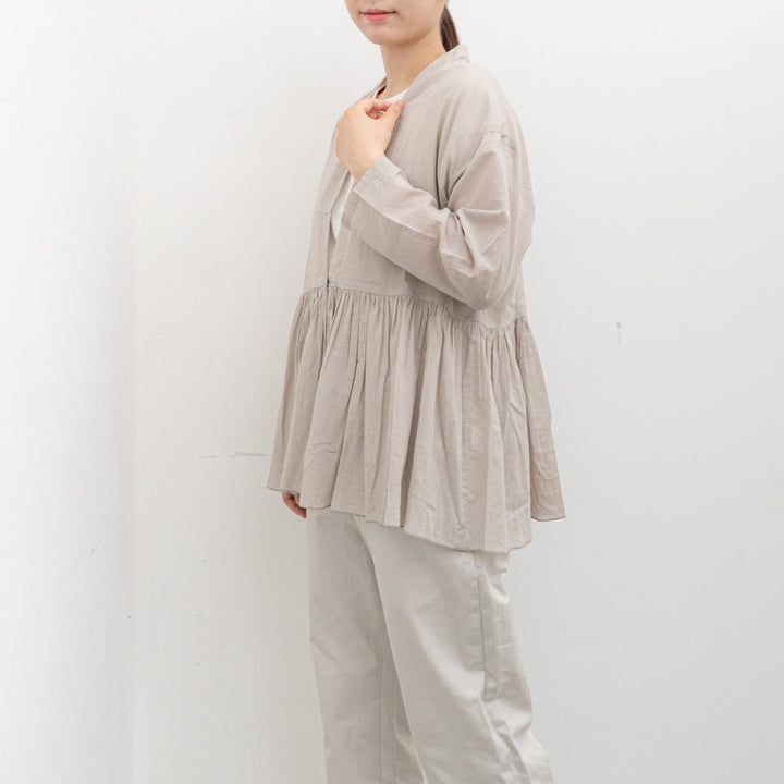 evam eva/　cotton gathered cardigan E253T020