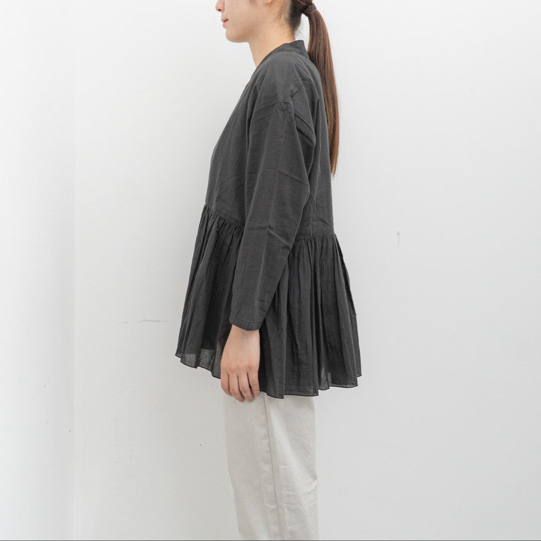 evam eva/　cotton gathered cardigan E253T020