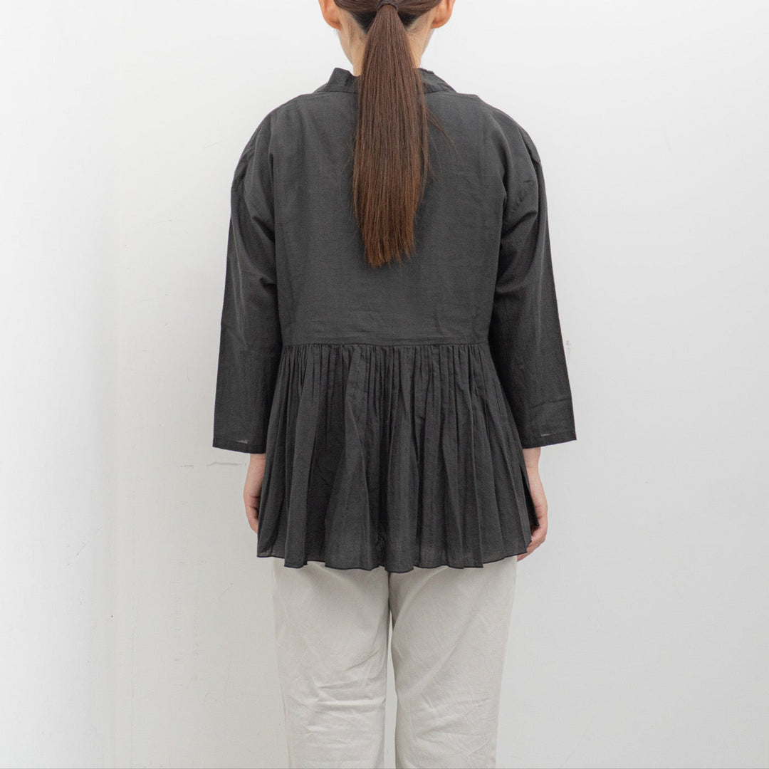 evam eva/　cotton gathered cardigan E253T020
