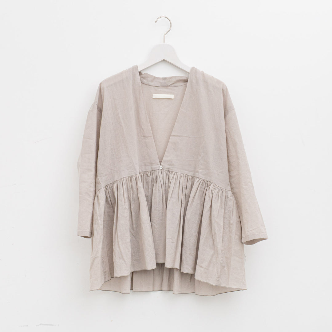 evam eva/　cotton gathered cardigan E253T020