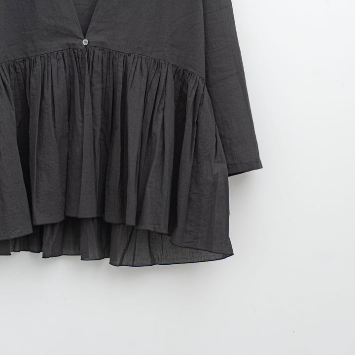 evam eva/　cotton gathered cardigan E253T020