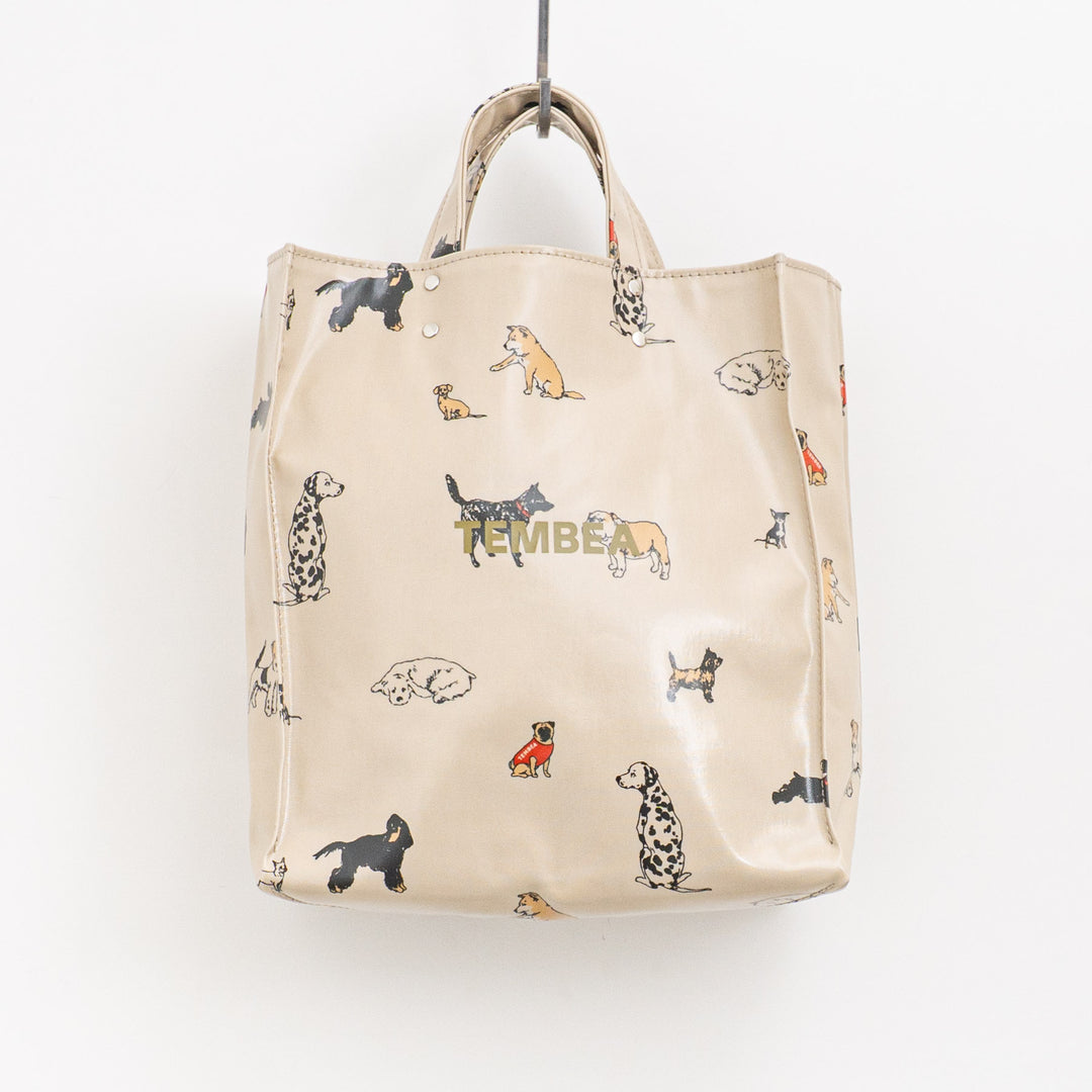 【完売】【数量限定】TEMBEA/　PAPER TOTE MEDIUM col.HAUS ORIGINAL LT-BEIGE DOG1