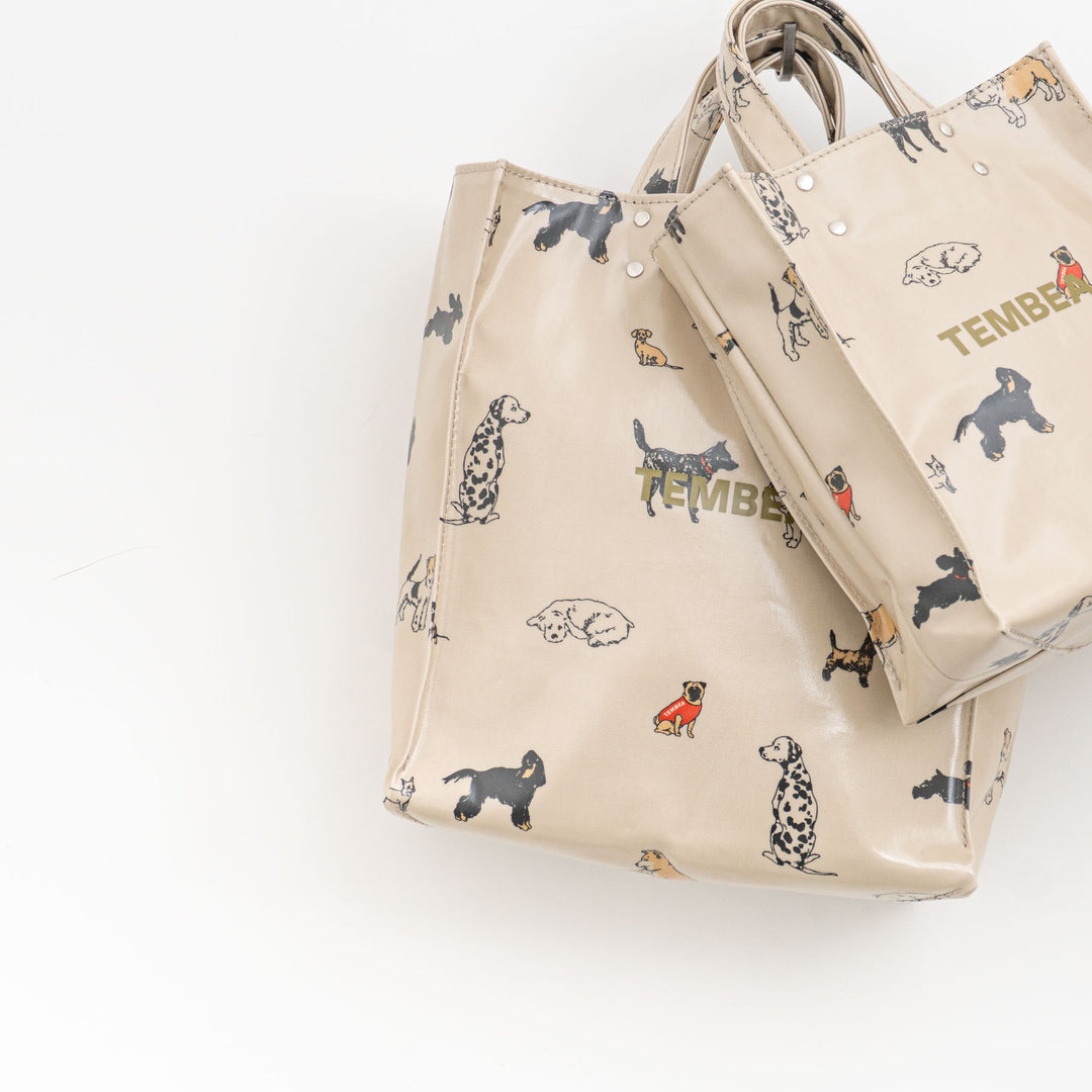 【完売】【数量限定】TEMBEA/　PAPER TOTE SMALL col.HAUS ORIGINAL LT-BEIGE DOG1