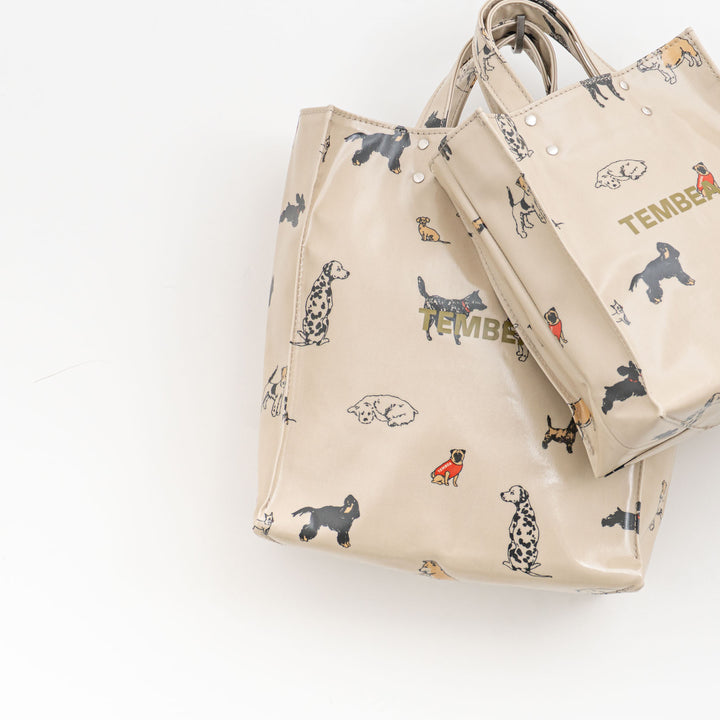 【完売】【数量限定】TEMBEA/　PAPER TOTE SMALL col.HAUS ORIGINAL LT-BEIGE DOG1