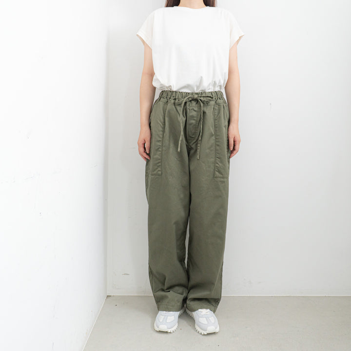 homspun /WOMEN　高密度ウェポンギャザーパンツ　252-3357