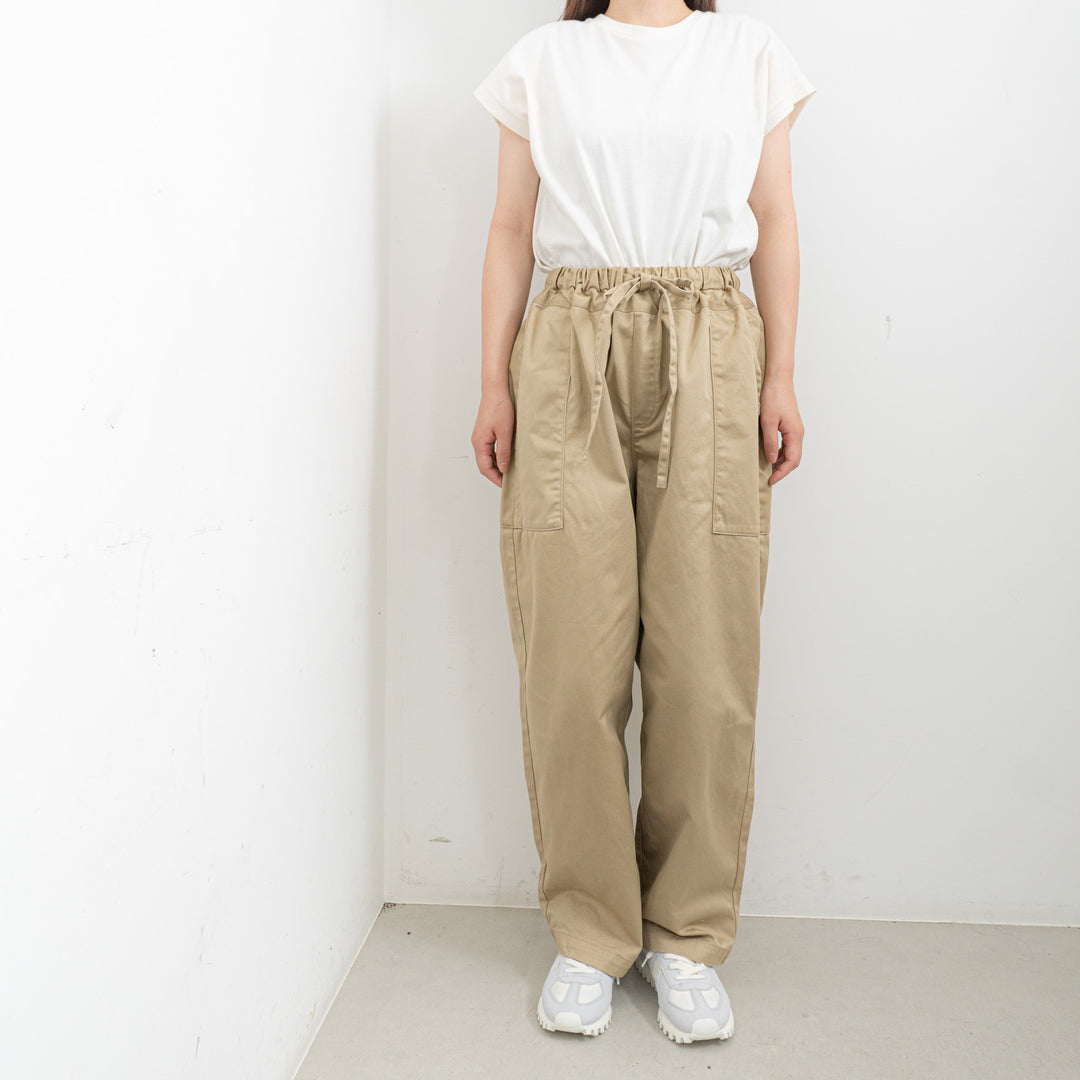 homspun /WOMEN　高密度ウェポンギャザーパンツ　252-3357
