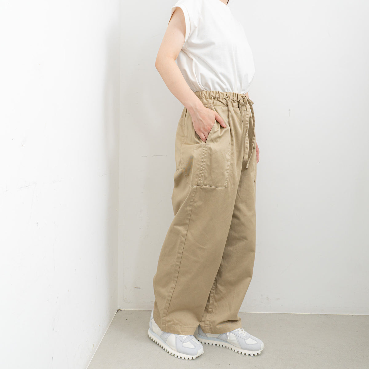 homspun｜WOMEN　高密度ウェポンギャザーパンツ　262-3357 Y