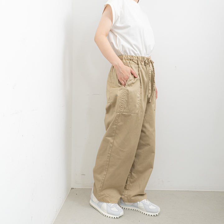 homspun /WOMEN　高密度ウェポンギャザーパンツ　252-3357