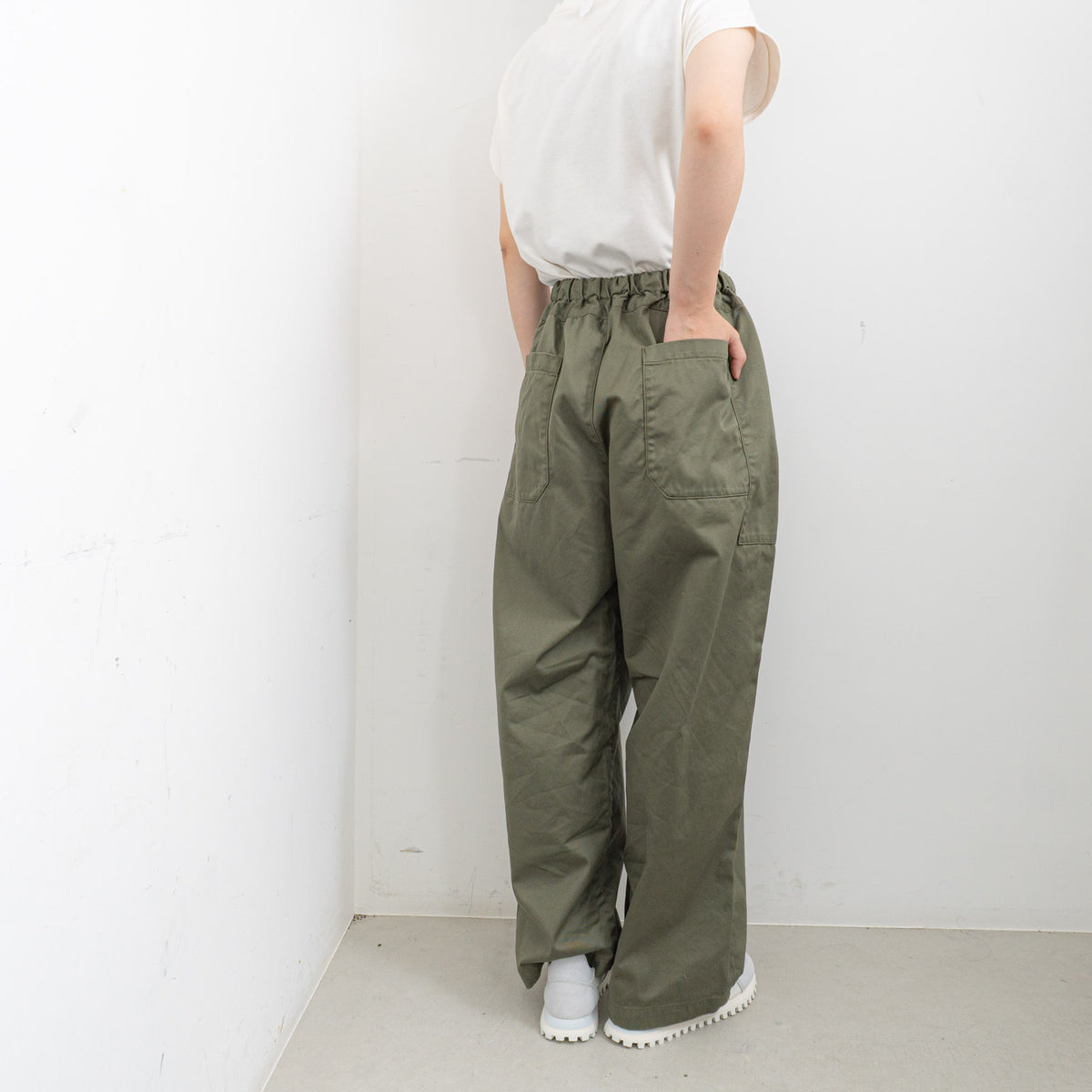 homspun｜WOMEN　高密度ウェポンギャザーパンツ　262-3357 Y