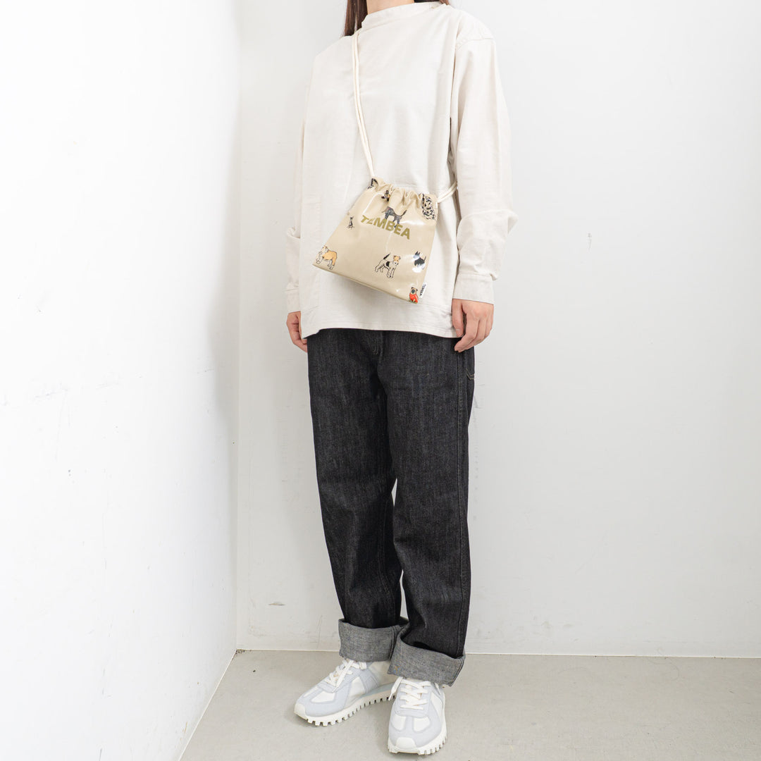 【数量限定】TEMBEA/　巾着 POCHETTE  col.HAUS ORIGINAL LT-BEIGE DOG1