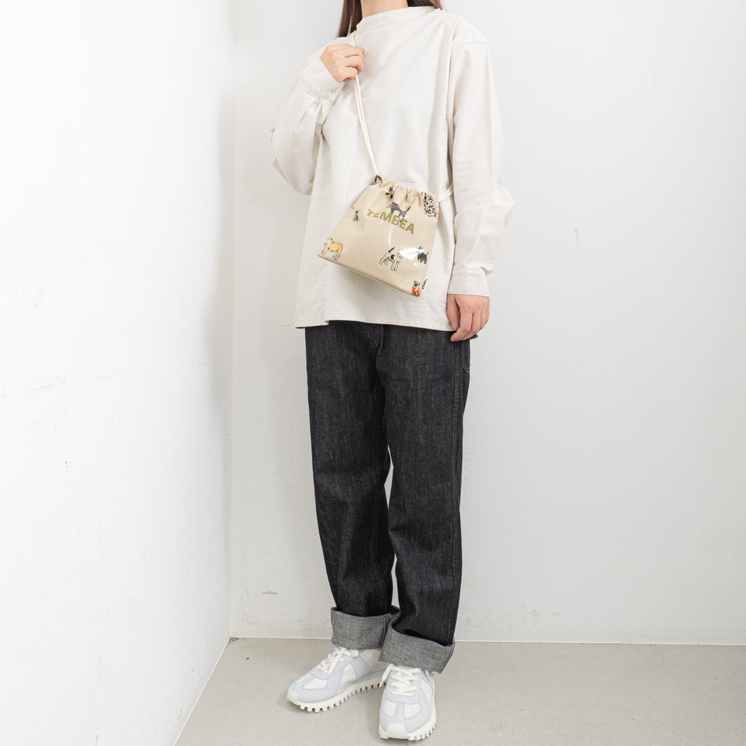 【数量限定】TEMBEA/　巾着 POCHETTE  col.HAUS ORIGINAL LT-BEIGE DOG1