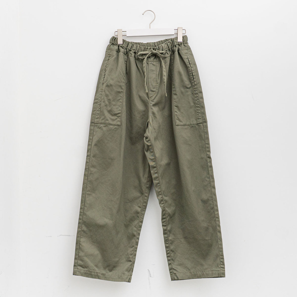 homspun｜WOMEN　高密度ウェポンギャザーパンツ　262-3357 Y（2.green-Y）