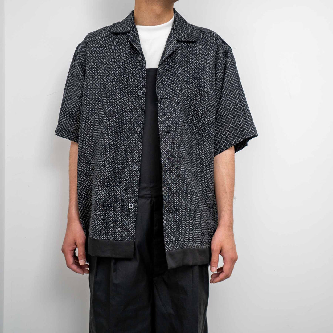 SCYE BASICS/MEN　Printed Linen Camp Collar Shirt - haus-netstore