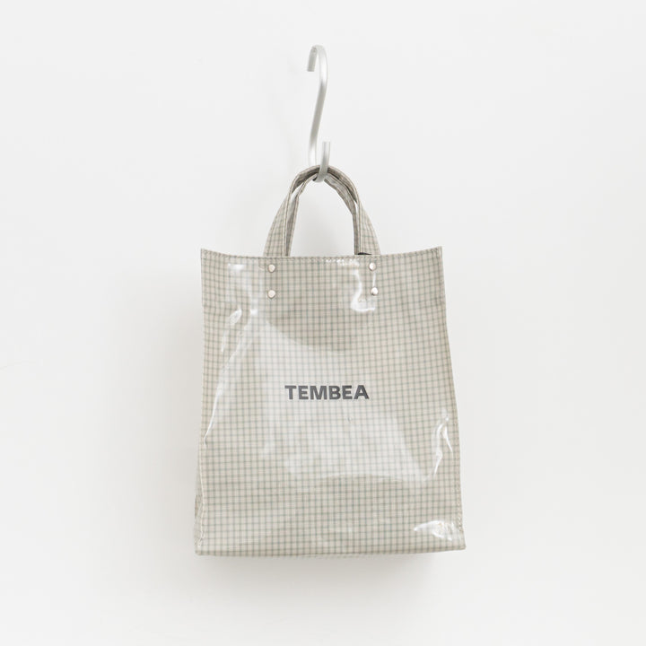 TEMBEA/　PAPER TOTE col.CHECK GREY-GREEN