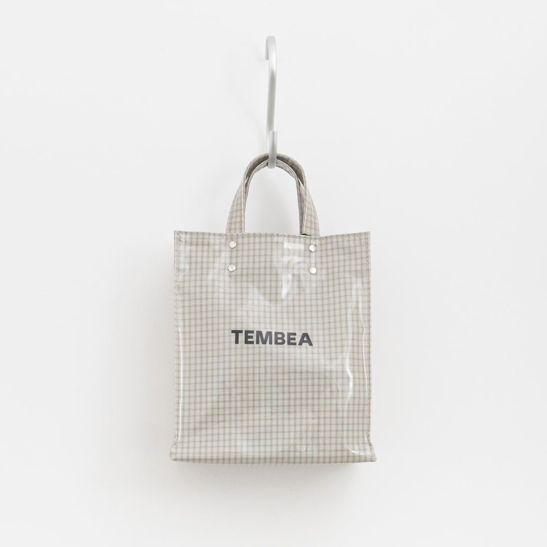 TEMBEA/　PAPER TOTE col.CHECK GREY-GREEN