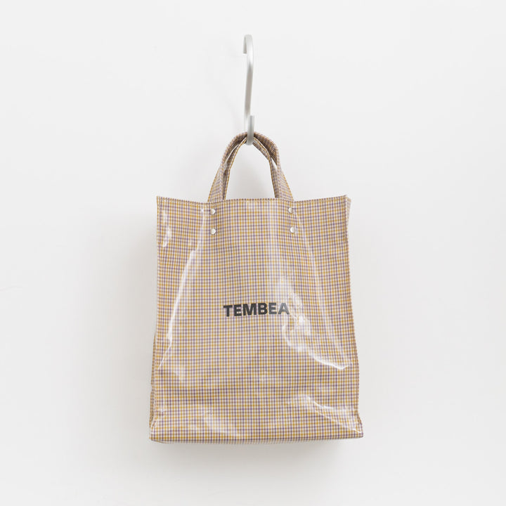 TEMBEA/　PAPER TOTE col.CHECK BEIGE-YELLOW