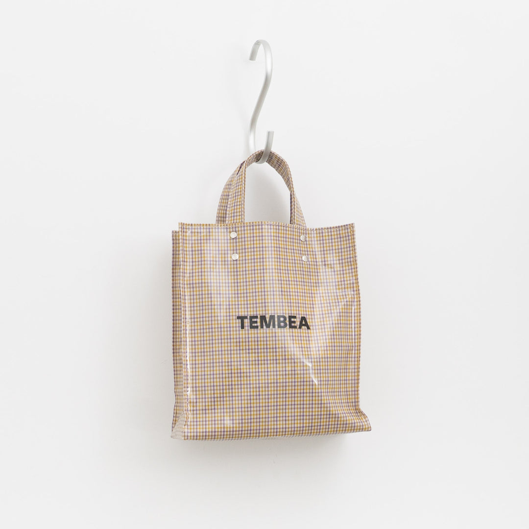 TEMBEA/　PAPER TOTE col.CHECK BEIGE-YELLOW
