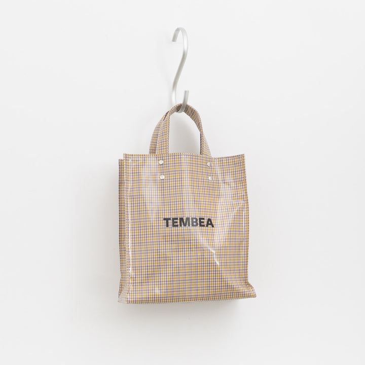 TEMBEA/　PAPER TOTE col.CHECK BEIGE-YELLOW