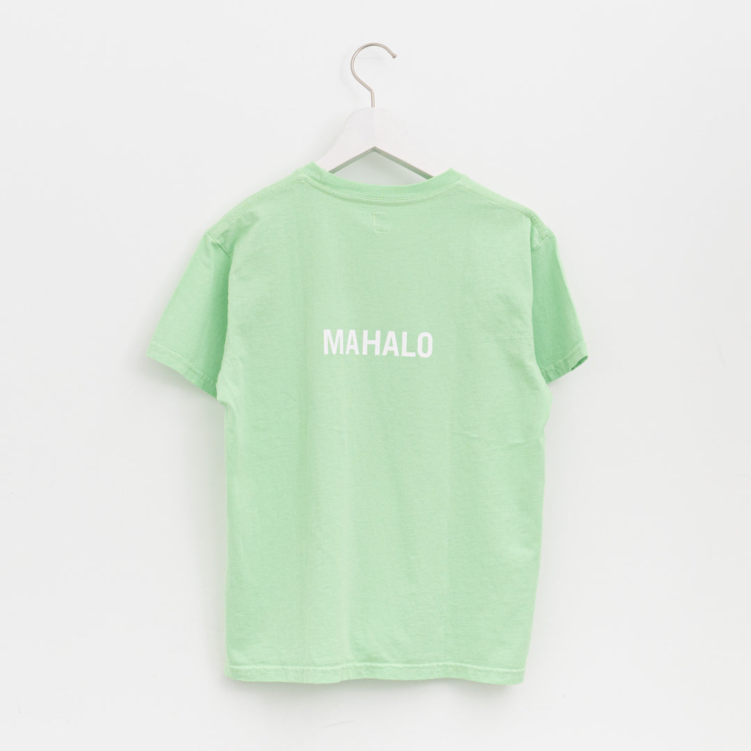 SUNSHINE+CLOUD/UNISEX　grown in the sun Tシャツ ALOHA-MAHALO　col.L.GREEN