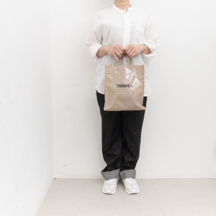 TEMBEA/　PAPER TOTE col.CHECK BEIGE-YELLOW