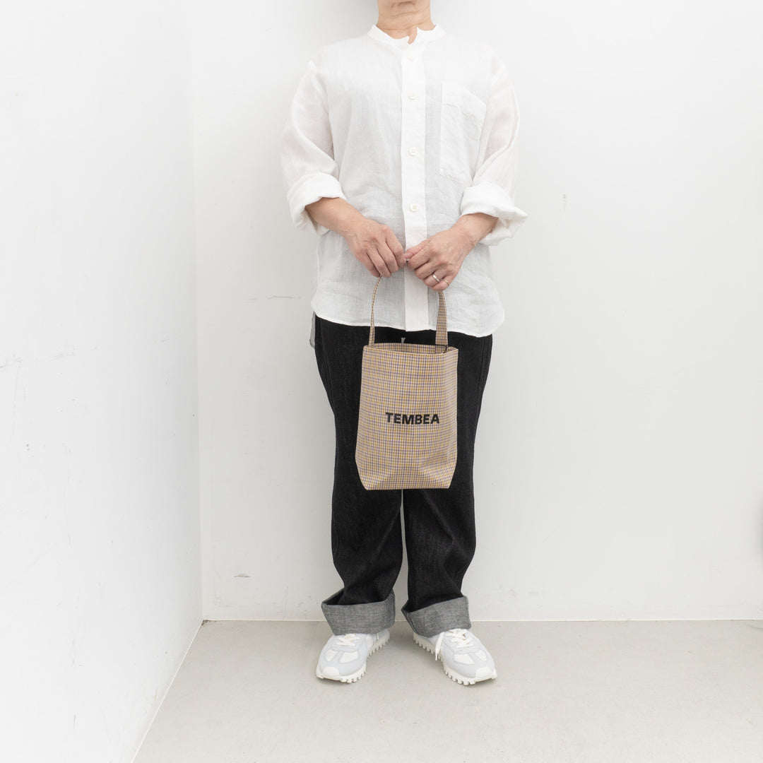 TEMBEA/　PAPER TOTE col.CHECK BEIGE-YELLOW