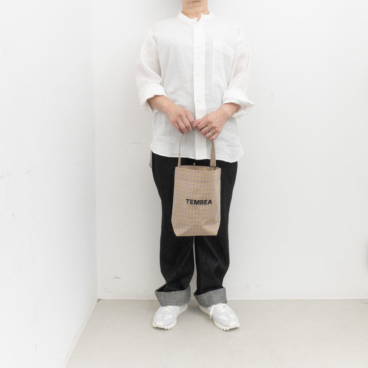 TEMBEA/　PAPER TOTE col.CHECK BEIGE-YELLOW