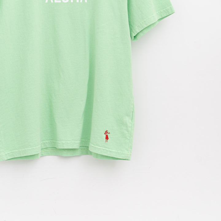 SUNSHINE+CLOUD/UNISEX　grown in the sun Tシャツ ALOHA-MAHALO　col.L.GREEN