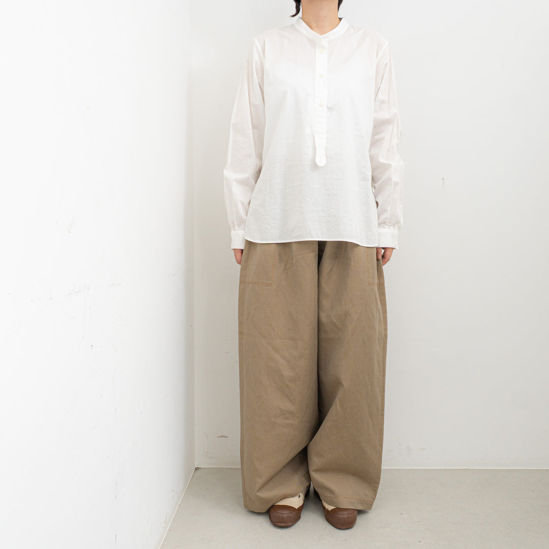 homspun /ウールリネンギャザーワイドパンツ 252-3389