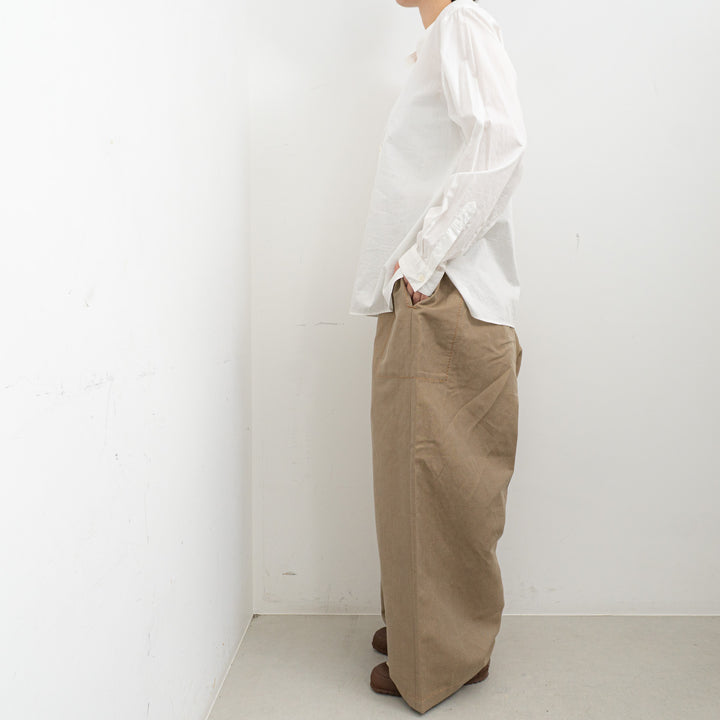 homspun /ウールリネンギャザーワイドパンツ 252-3389