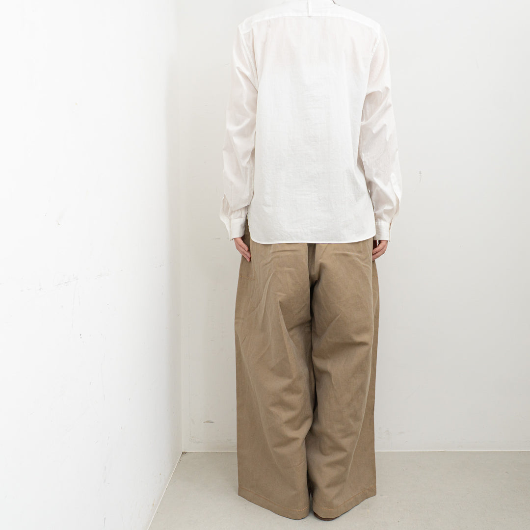homspun /ウールリネンギャザーワイドパンツ 252-3389