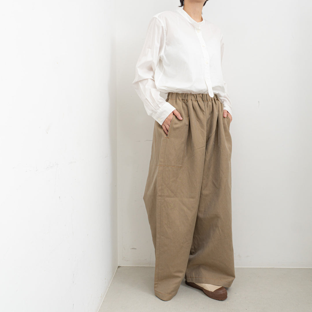 homspun /ウールリネンギャザーワイドパンツ 252-3389