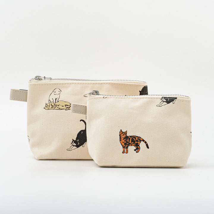 TEMBEA/　TOILETRY BAG  PRINT col.CAT/LT-BEIGE