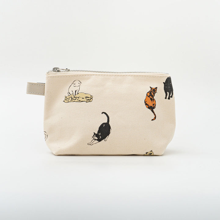 TEMBEA/　TOILETRY BAG  PRINT col.CAT/LT-BEIGE