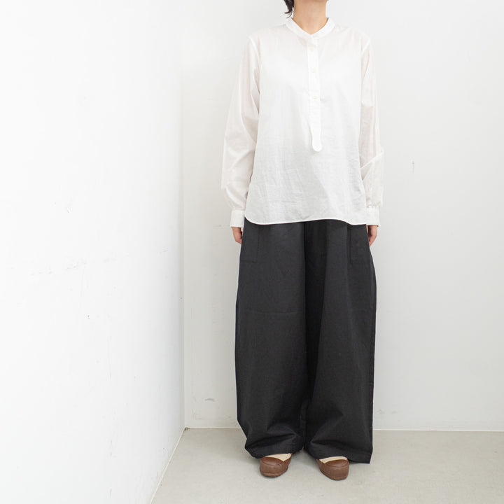homspun /ウールリネンギャザーワイドパンツ 252-3389