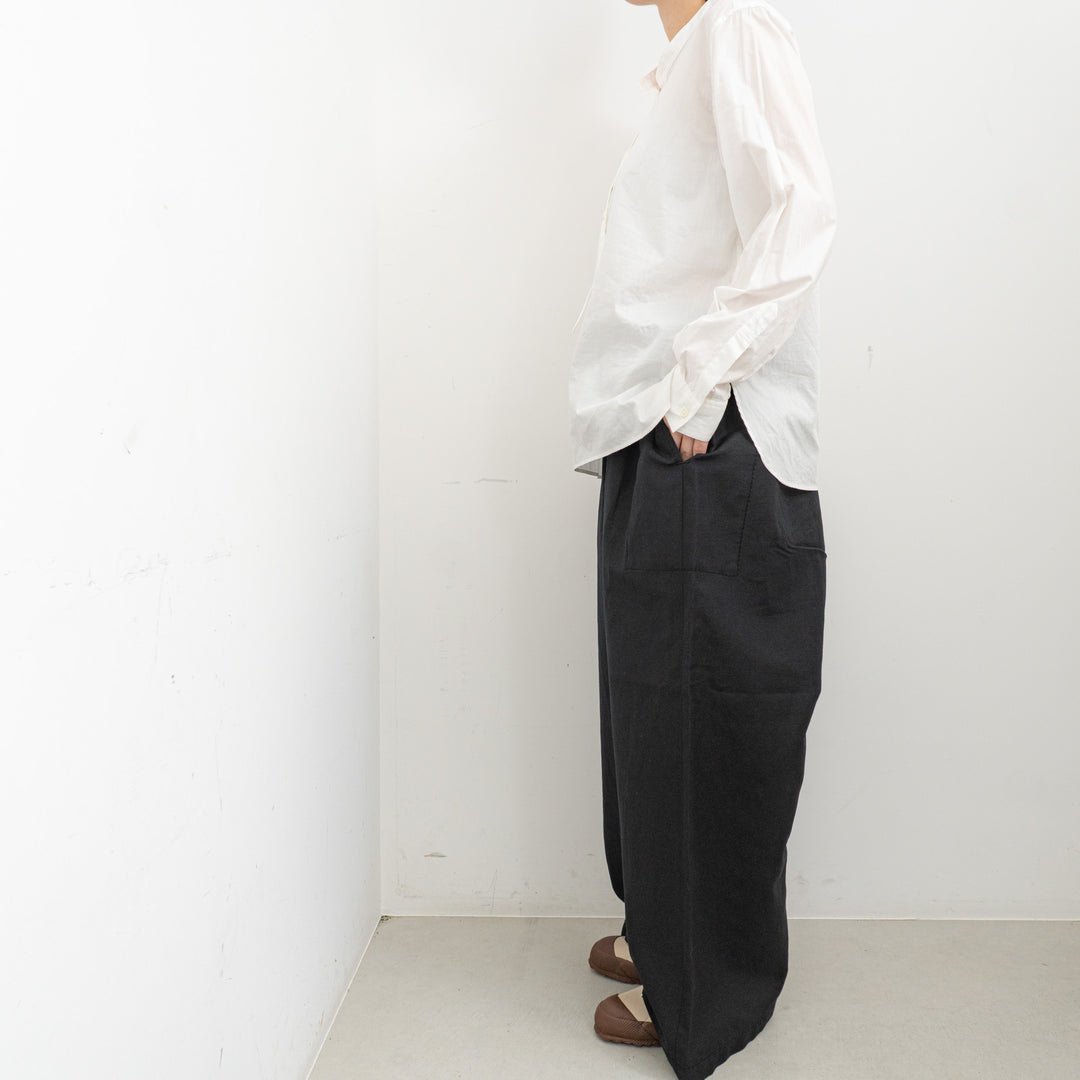 homspun /ウールリネンギャザーワイドパンツ 252-3389