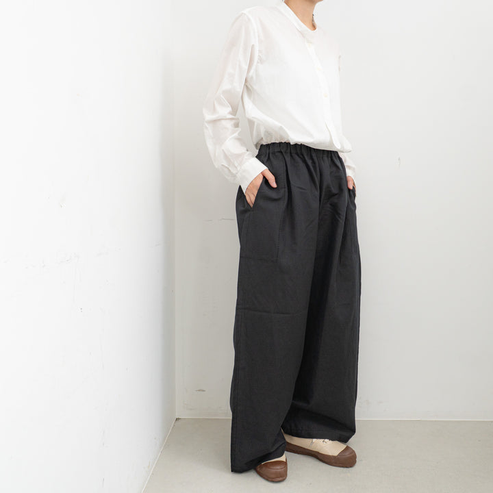 homspun /ウールリネンギャザーワイドパンツ 252-3389
