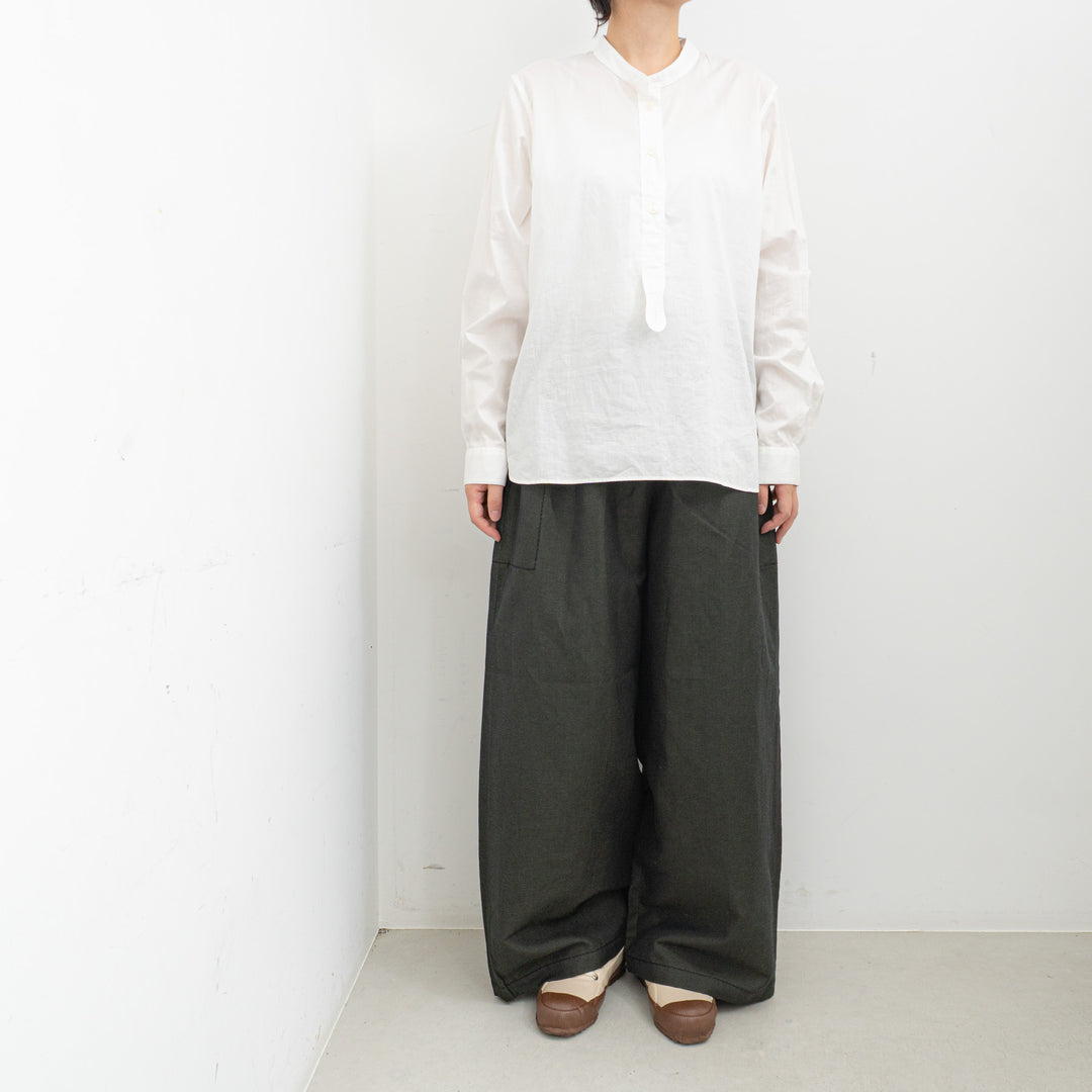 homspun /ウールリネンギャザーワイドパンツ 252-3389