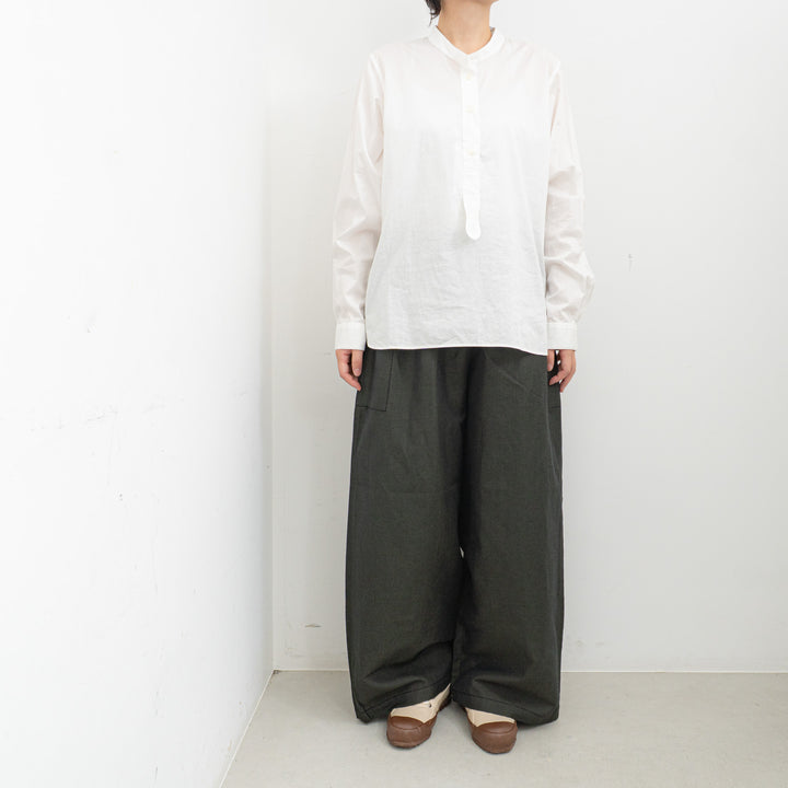 homspun /ウールリネンギャザーワイドパンツ 252-3389