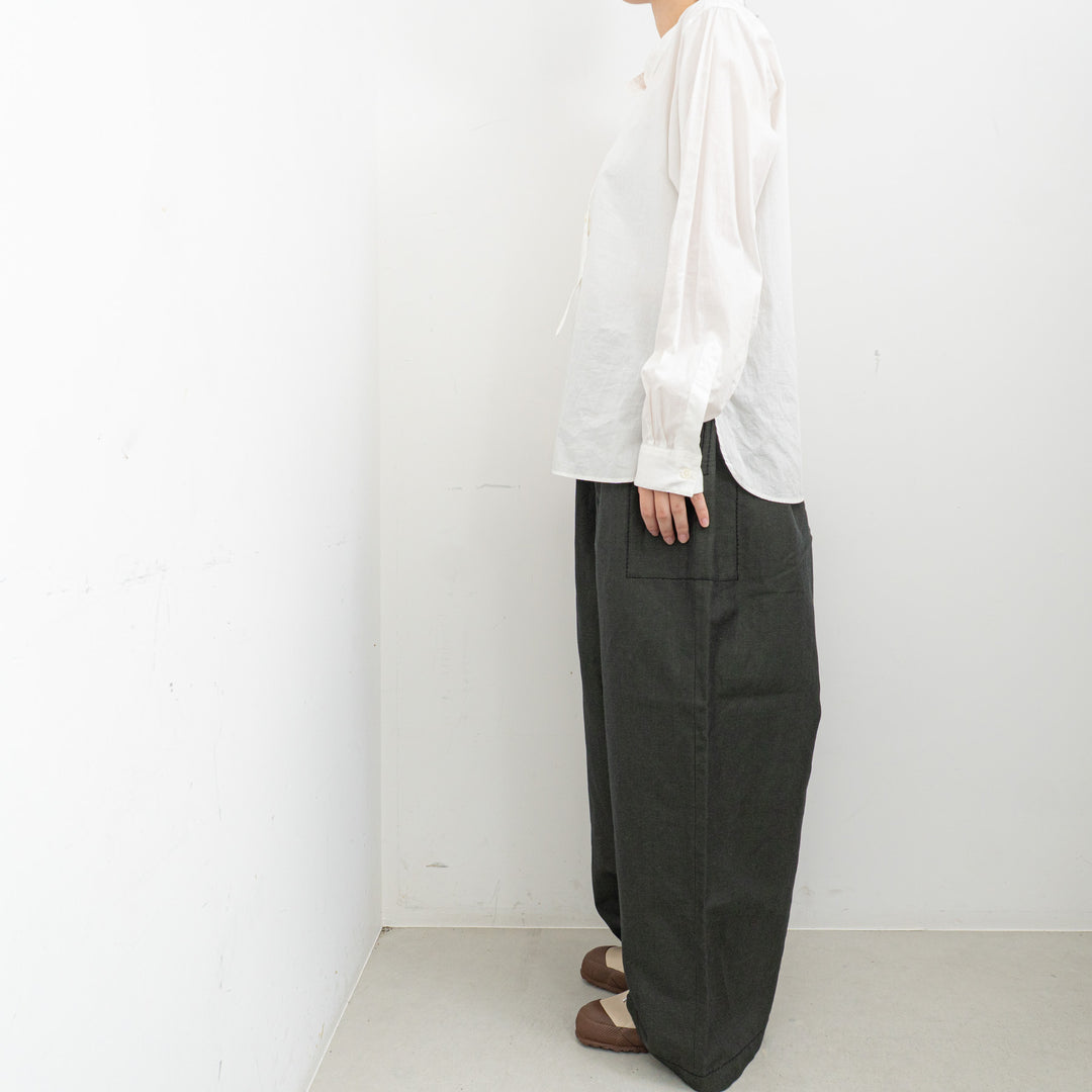 homspun /ウールリネンギャザーワイドパンツ 252-3389