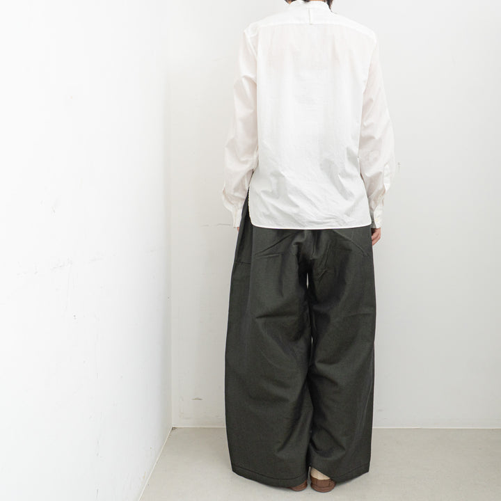 homspun /ウールリネンギャザーワイドパンツ 252-3389