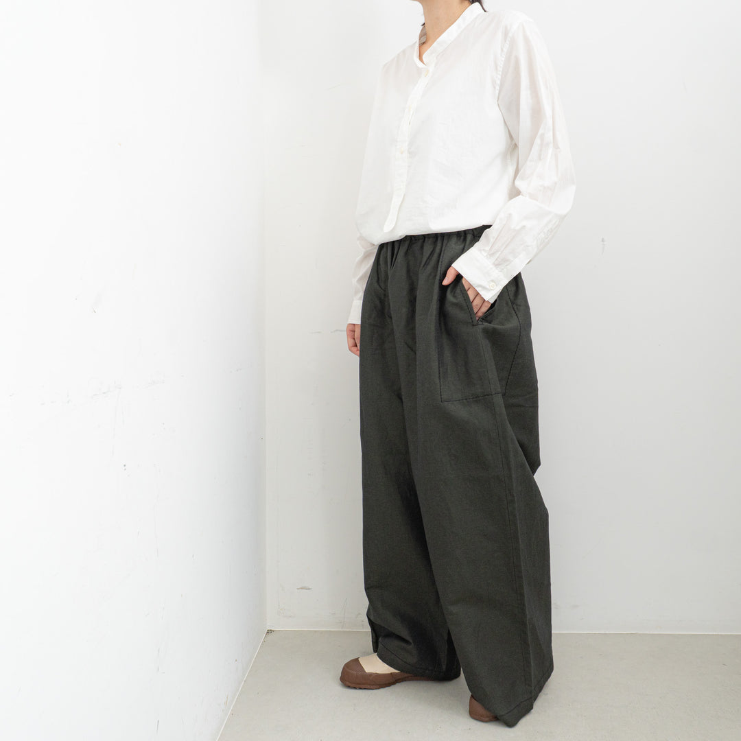 homspun /ウールリネンギャザーワイドパンツ 252-3389
