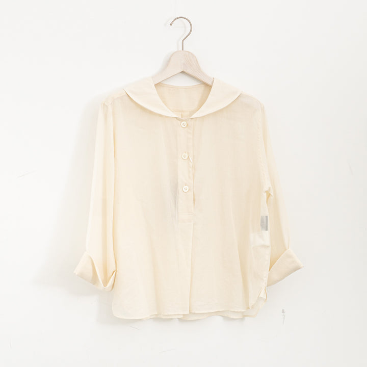 MARGARET HOWELL /WOMEN　COTTON SILK CHIFFON SHIRT　5785253202-suomi